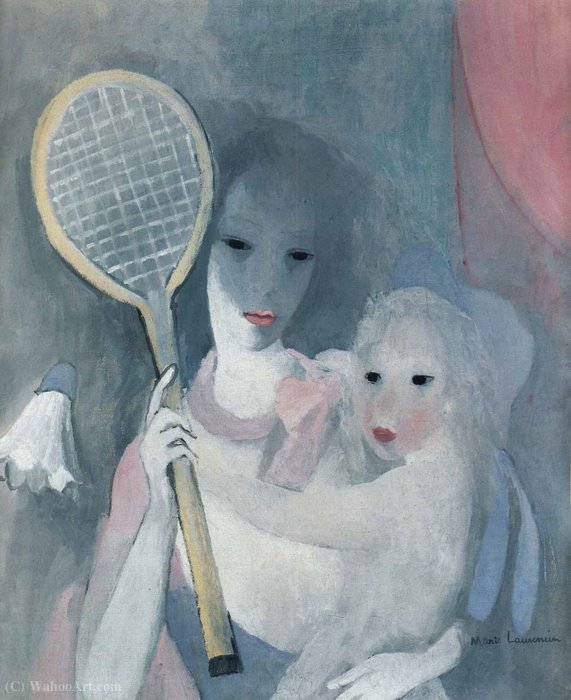 Femme Et Enfant À La Raquette (1920) — Marie Laurencin