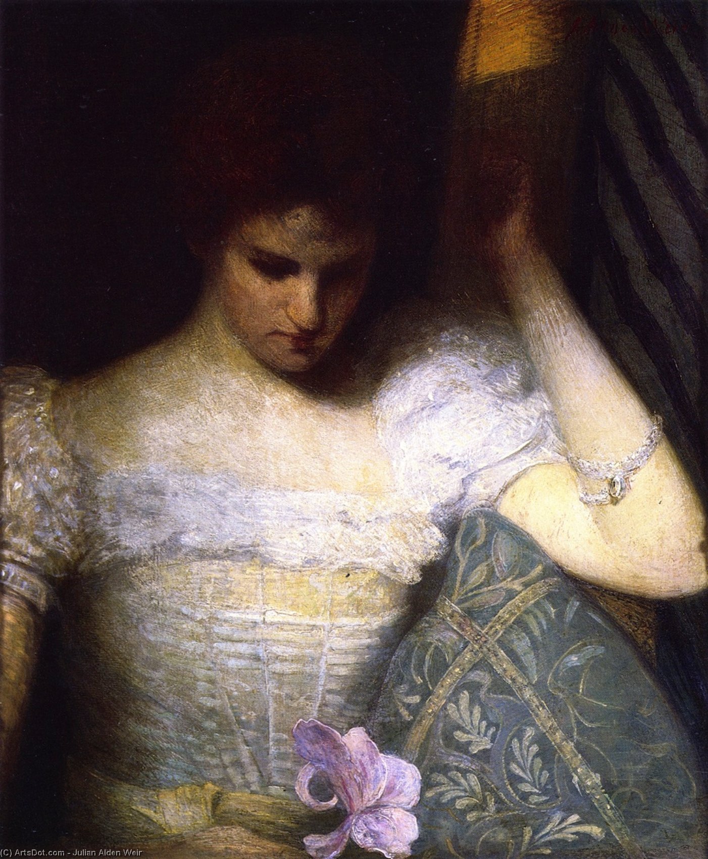 The Orchid (also Known As Woman With Orchid Or A Flower) — Julian Alden Weir