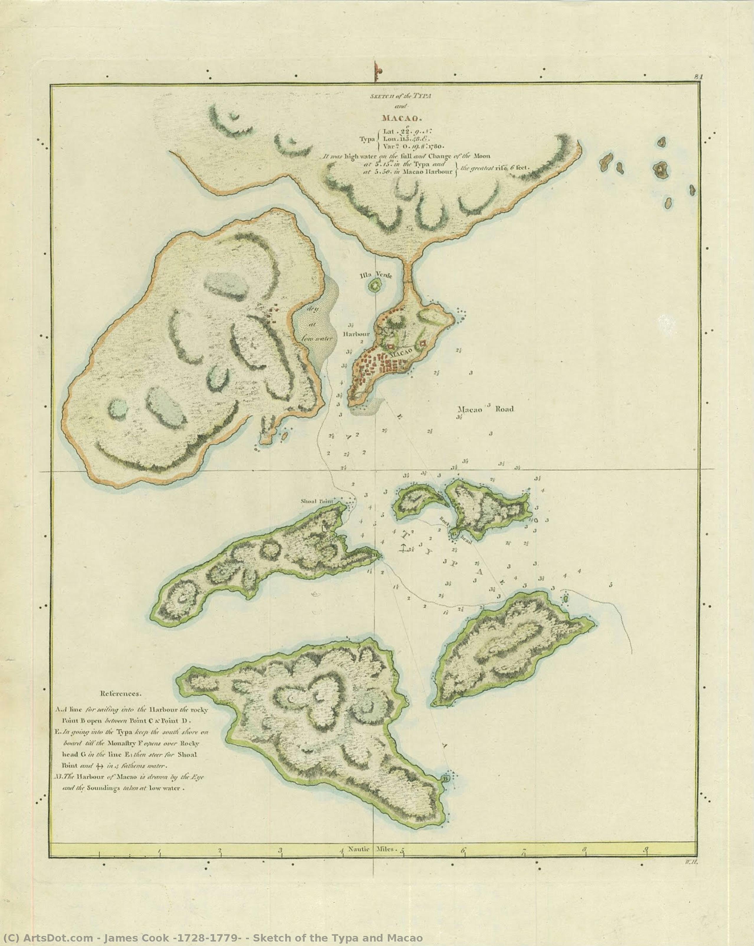 Sketch Of The Typa And Macao — James Cook (1728-1779)