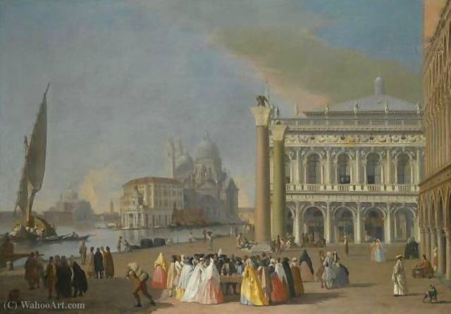 Venice, A View Of The Molo, Looking West Towards Santa Maria Della Salute And The Palazzo Ducale To The Right — Johan Richter