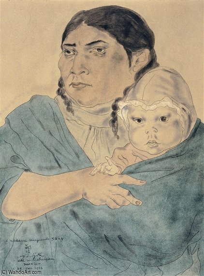 Mexicaine Et Son Bébé — Léonard Tsuguharu Foujita
