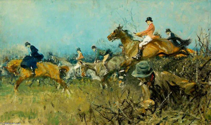 Hunting Scene, Full Cry — Gilbert Holiday
