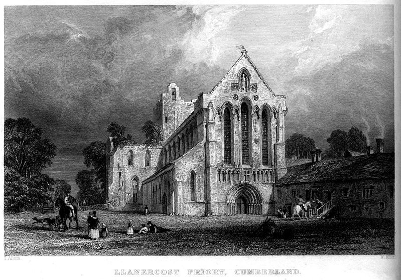 Llanercost Priory, Cumberland Engraving — Томас Аллом