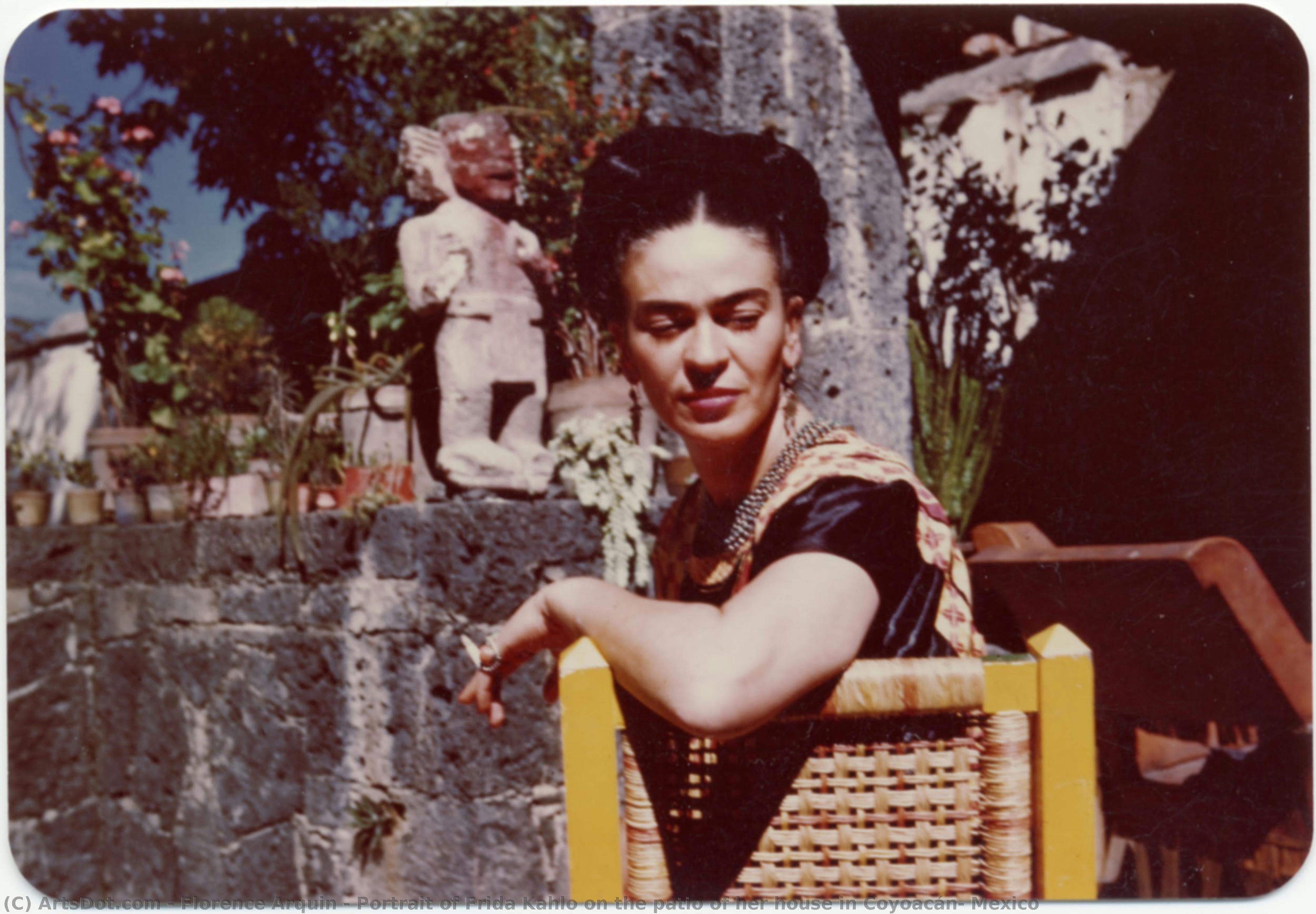 Portrait Of Frida Kahlo On The Patio Of Her House In Coyoacán, Mexico — Florence Arquin