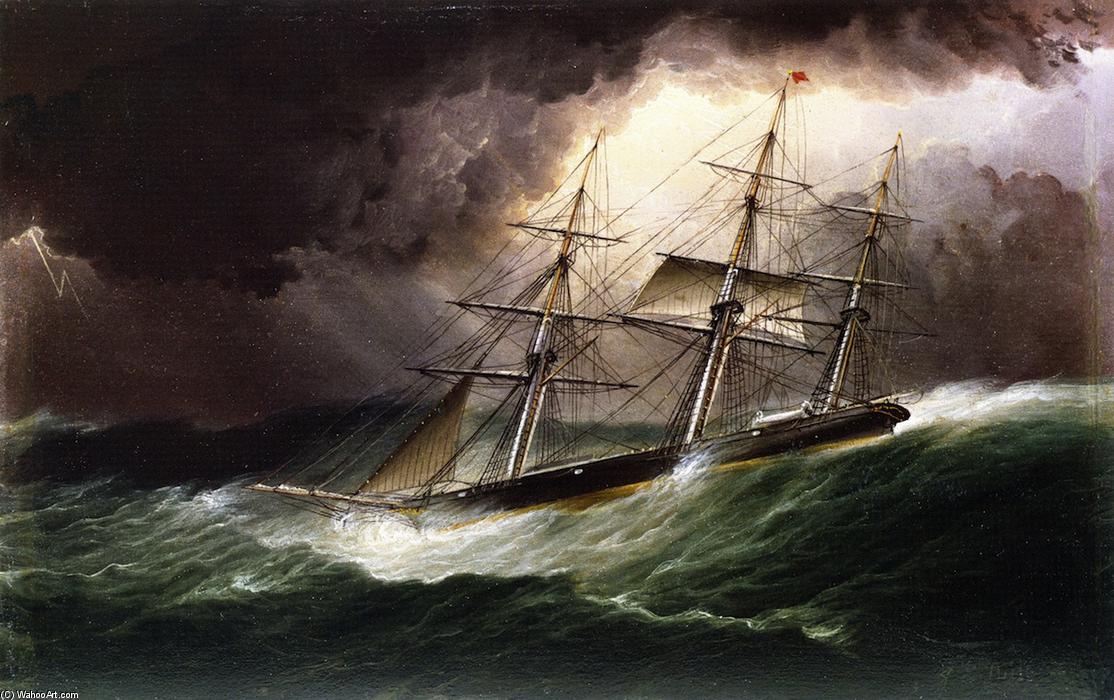 Schooner In Stormy Seas — James Edward Buttersworth