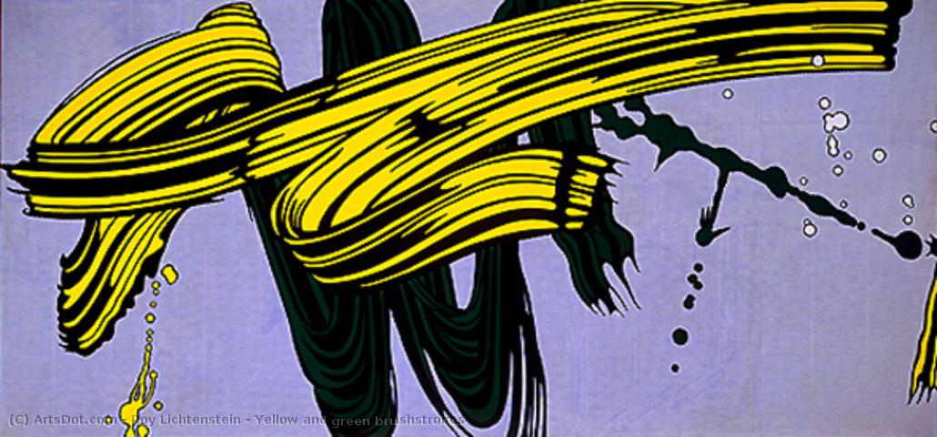 Yellow And Green Brushstrokes — Roy Lichtenstein