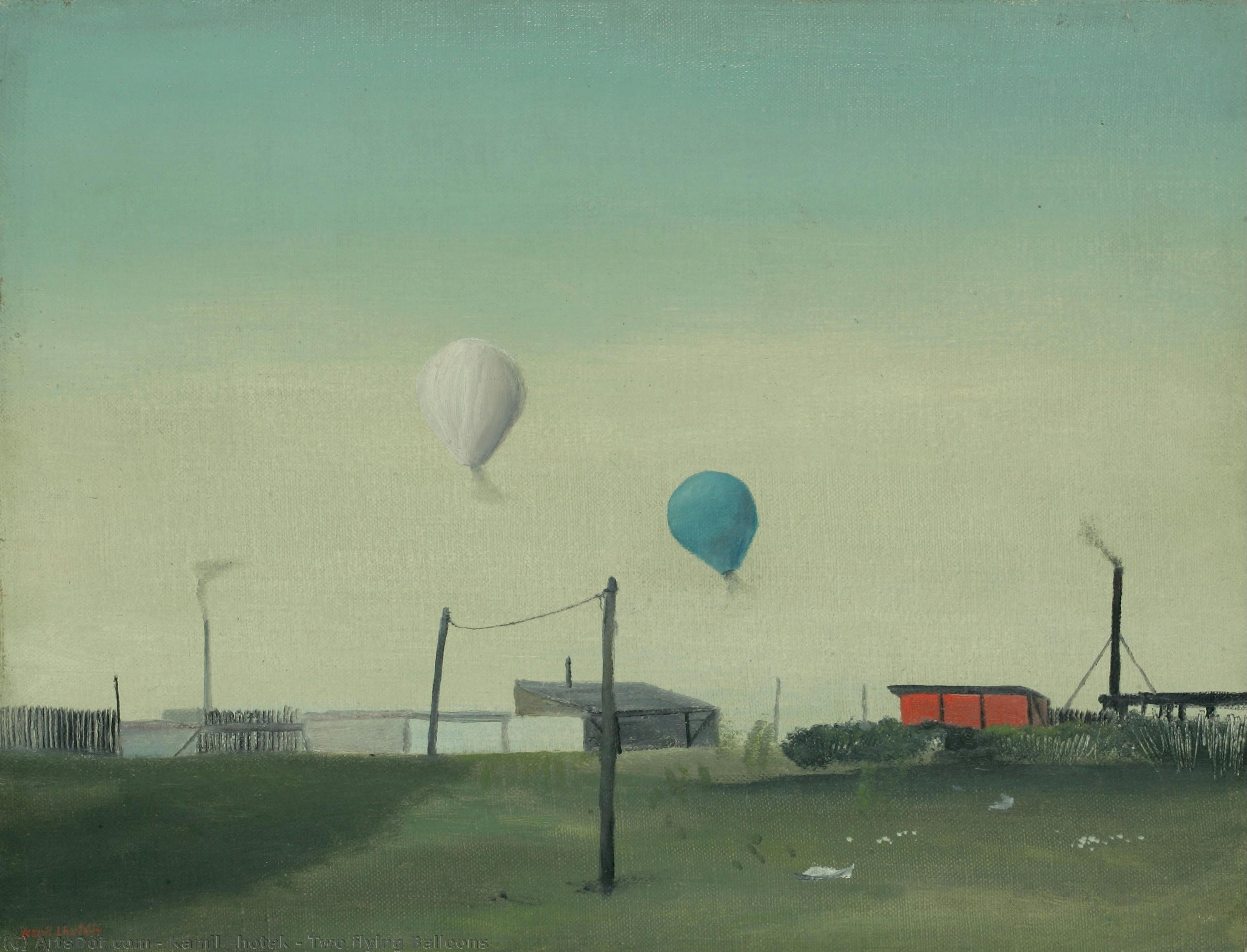 Two Flying Balloons — Kamil Lhoták