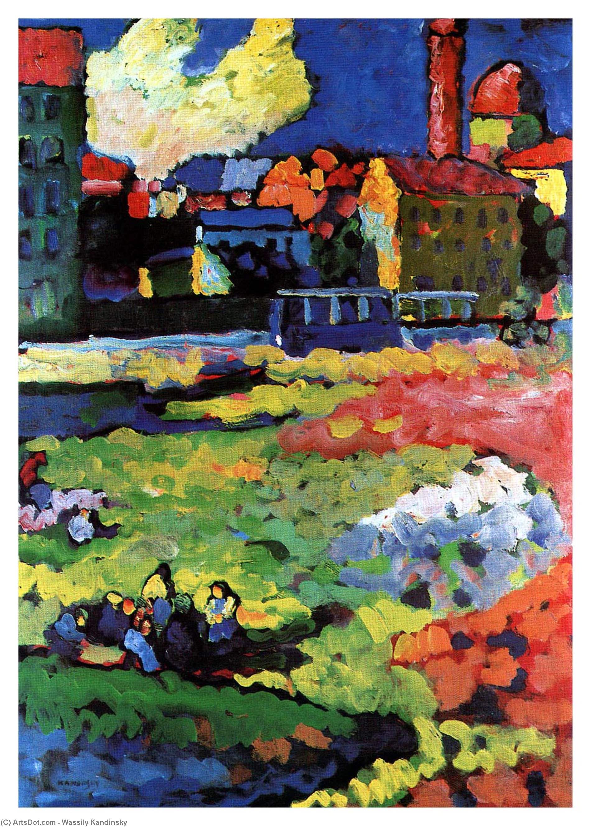 Munich-schwabing Con La Iglesia De St. Ursula — Wassily Wassilyevich Kandinsky