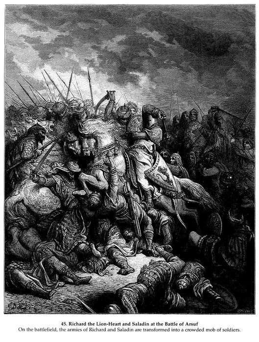 Richard I The Lionheart In Battle At Arsuf In 1191 — Paul Gustave Doré