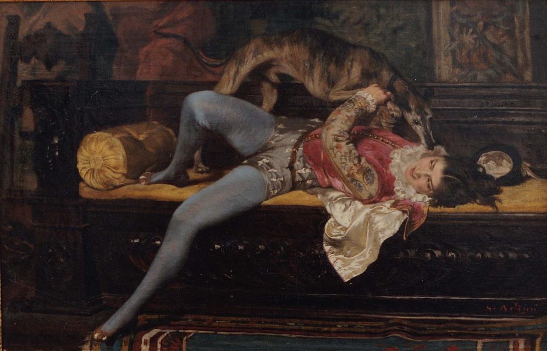 Games With Greyhound (also Known As Il Paggio. Giochi Col Levriero) — Giovanni Boldini