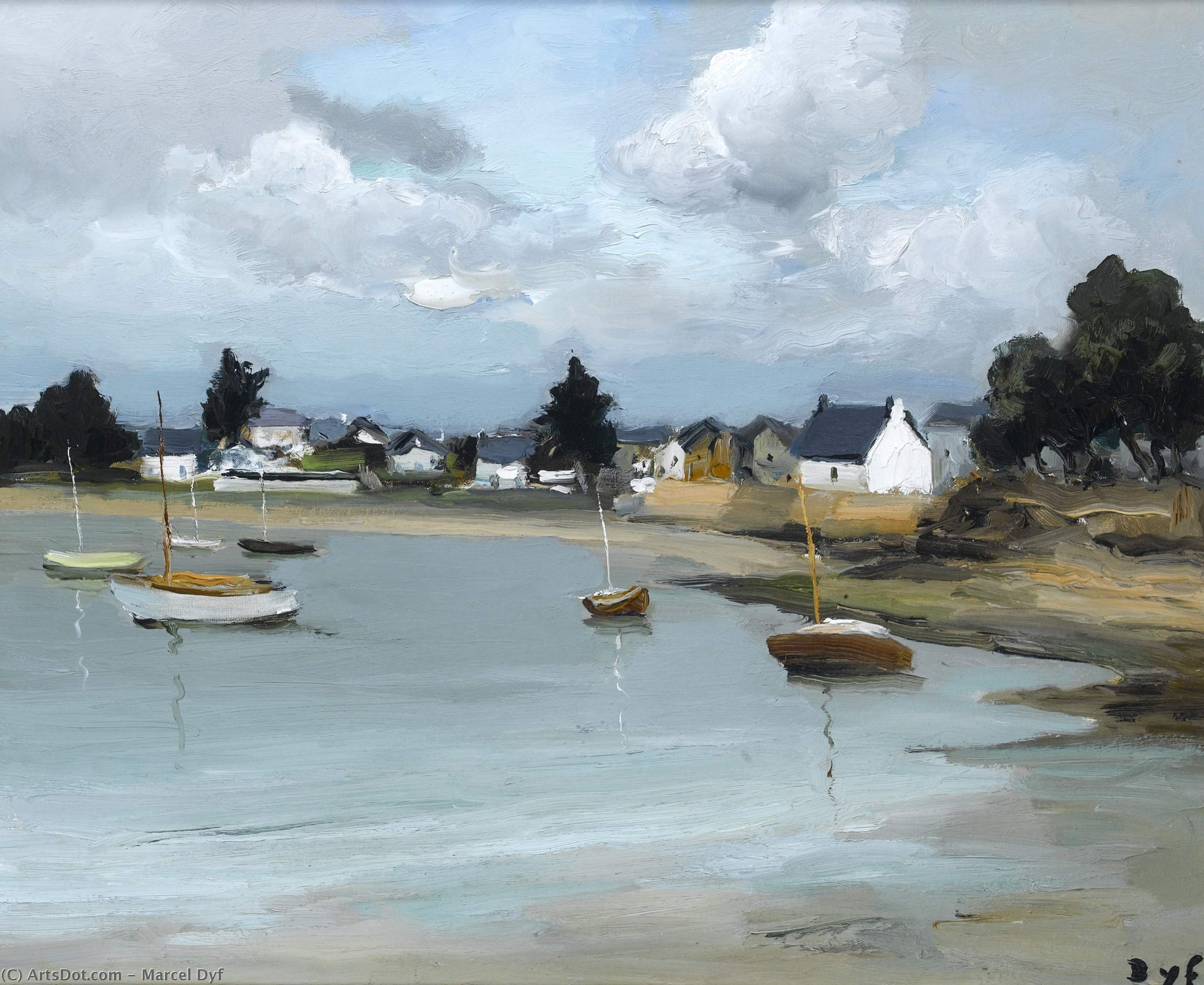 Boats At Port Navelo, Brittany — Marcel Dyf