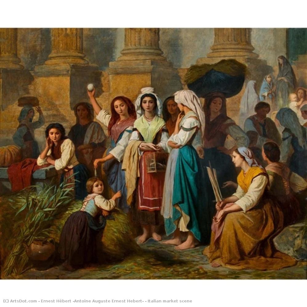 Italian Market Scene — Ernest Hébert