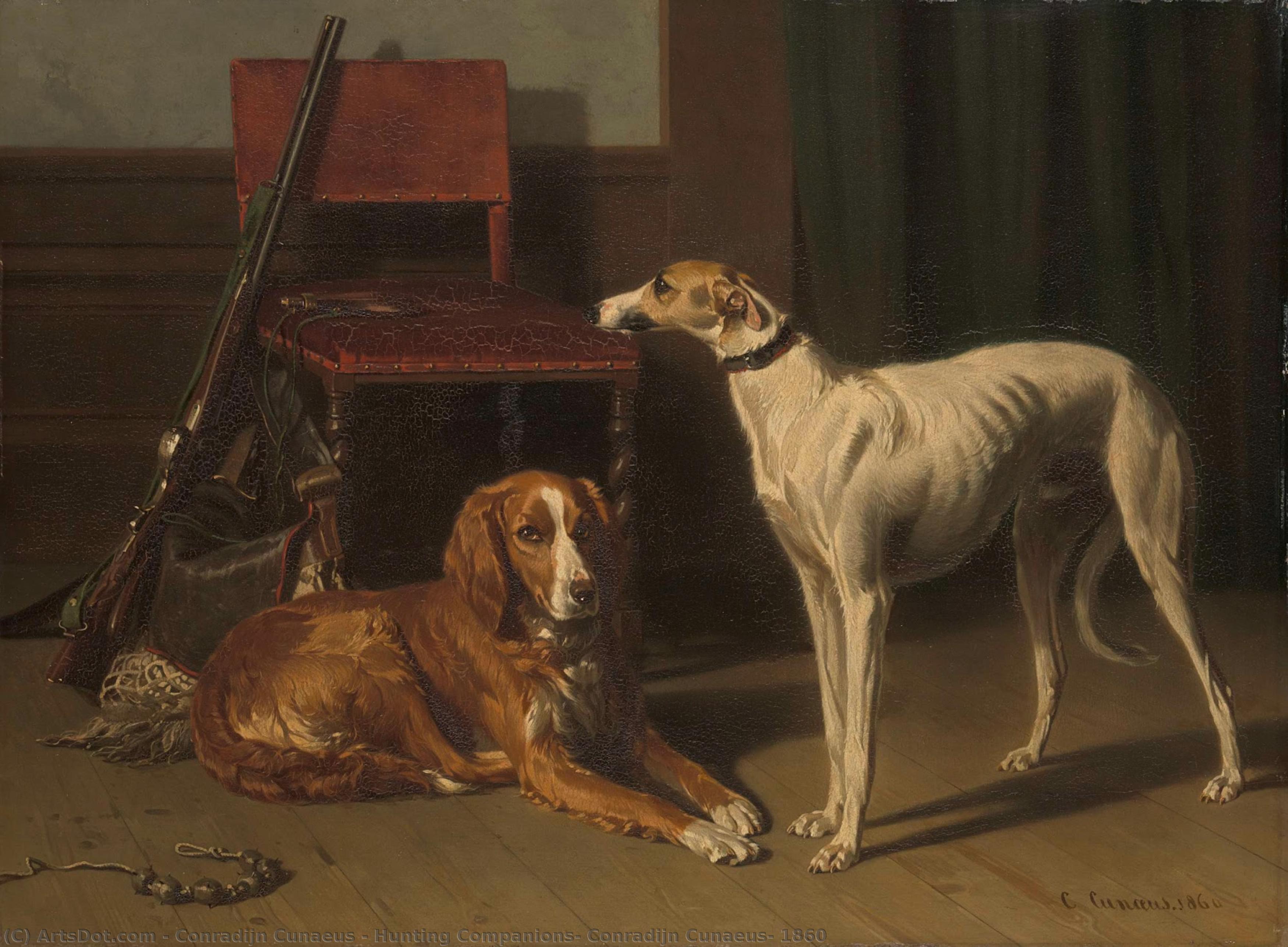 Hunting Companions, Conradijn Cunaeus, 1860 — Conradijn Cunaeus