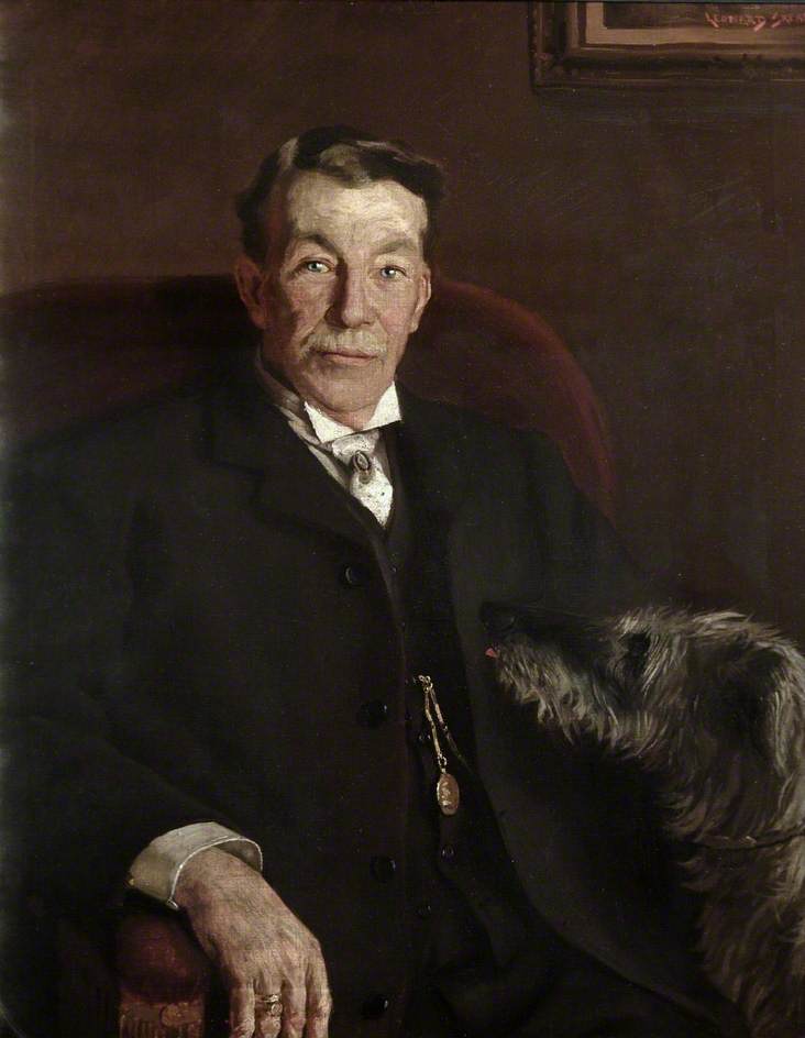 Major Charles Edward Davis (1827–1902), With His Dog — Leonard Frank Skeats