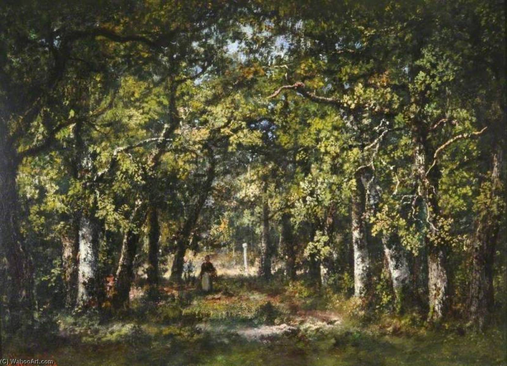 Bas Breau, Par Le Carrefour De Clair Bois En La Forêt De Fontainebleau, France — Narcisso Díaz De La Peña