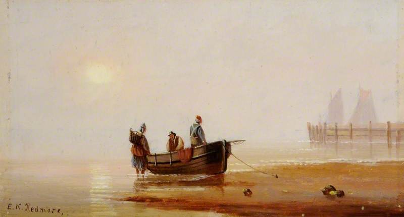 Fishing Boat On Sand — Edward King Redmore