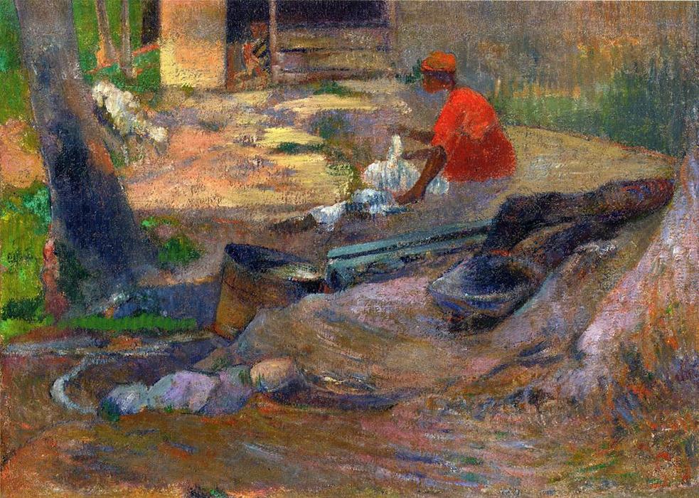 A Little Washerwoman — Евгејн Жорж Паул Гаугин