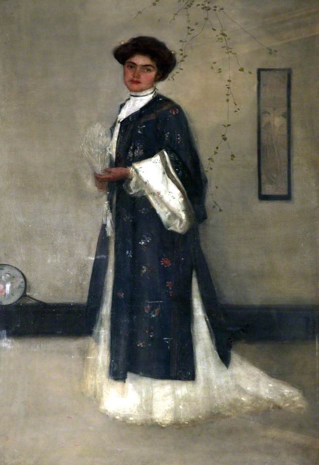 The Lady With The Japanese Gown, Miss Enid Rutherford (d.1911) — James Hamilton Hay