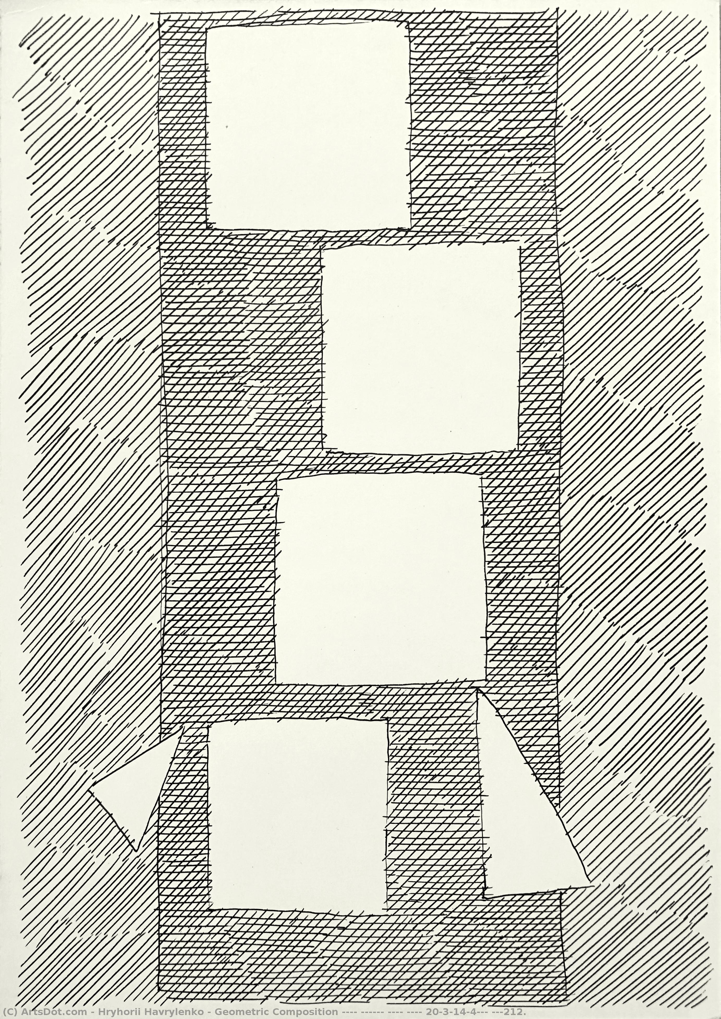 Geometric Composition Київ Папір, Туш, Перо 20,3х14,4см, Гга212. — Hryhorii Havrylenko