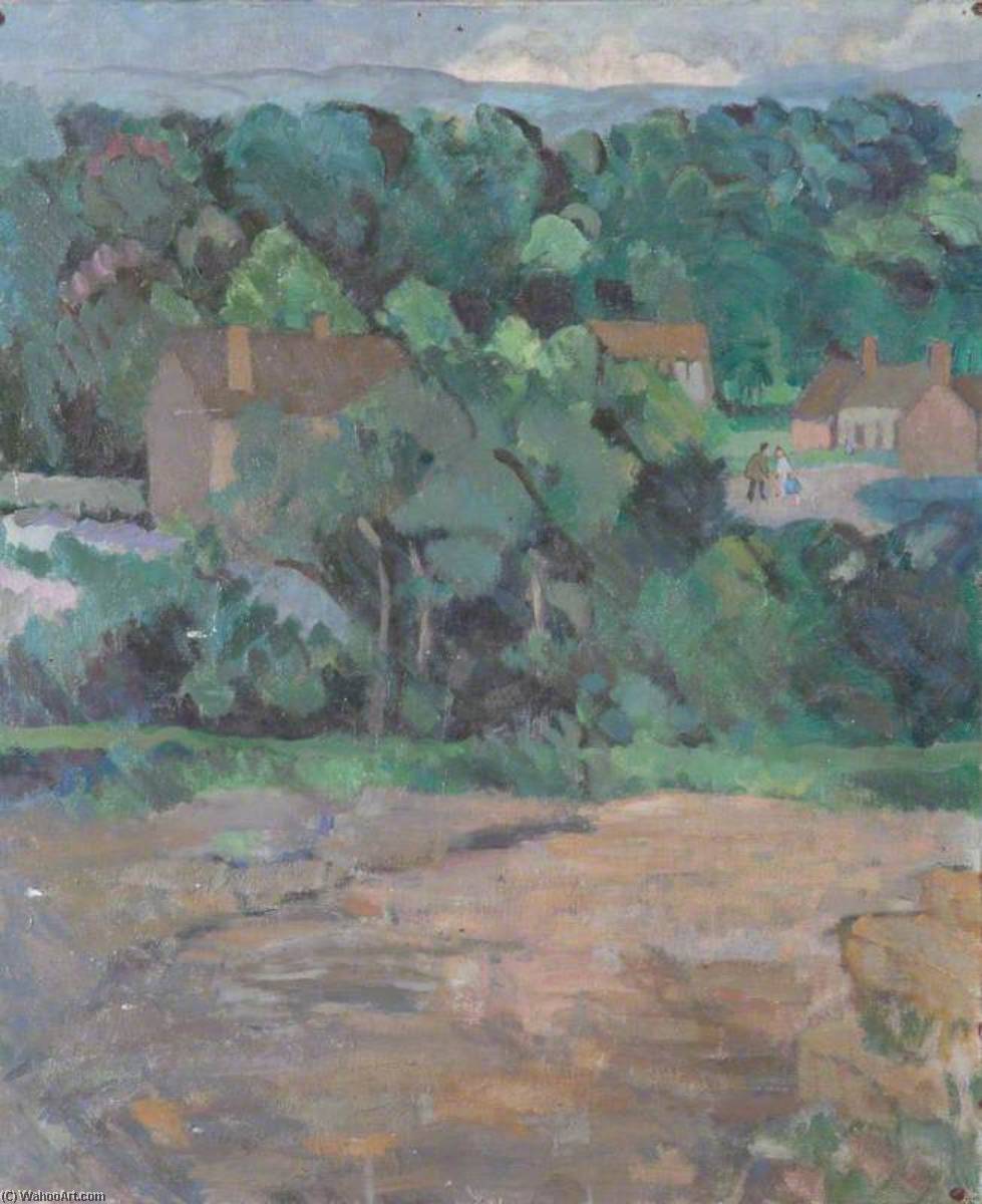 A View Of Buildings Amongst Trees — Alan Francis Clutton Brock