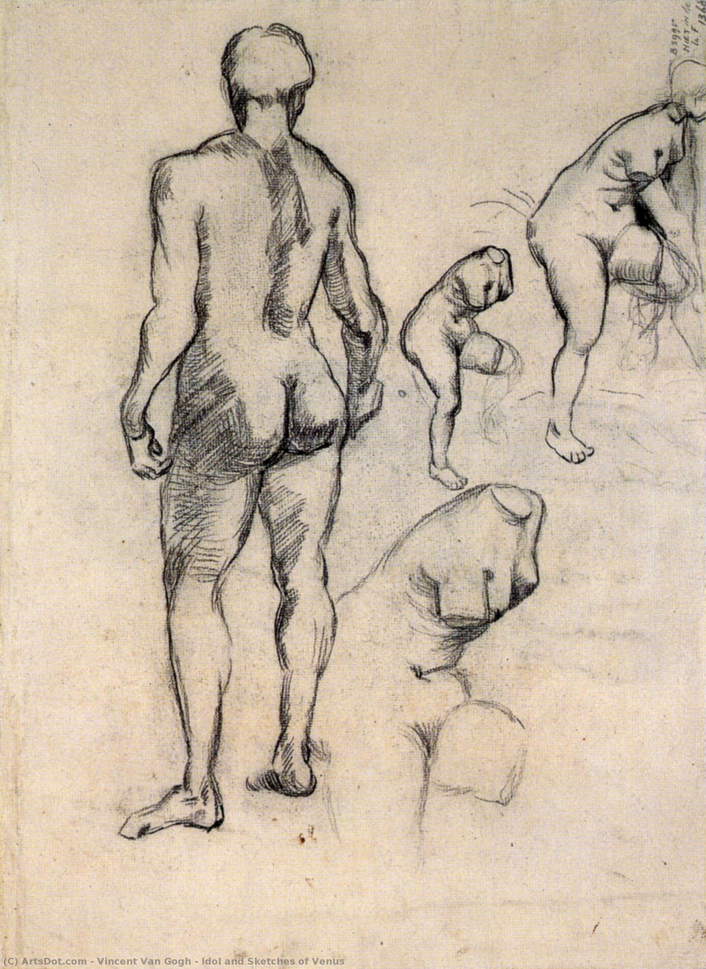 Idol And Sketches Of Venus — Vincent Willem Van Gogh