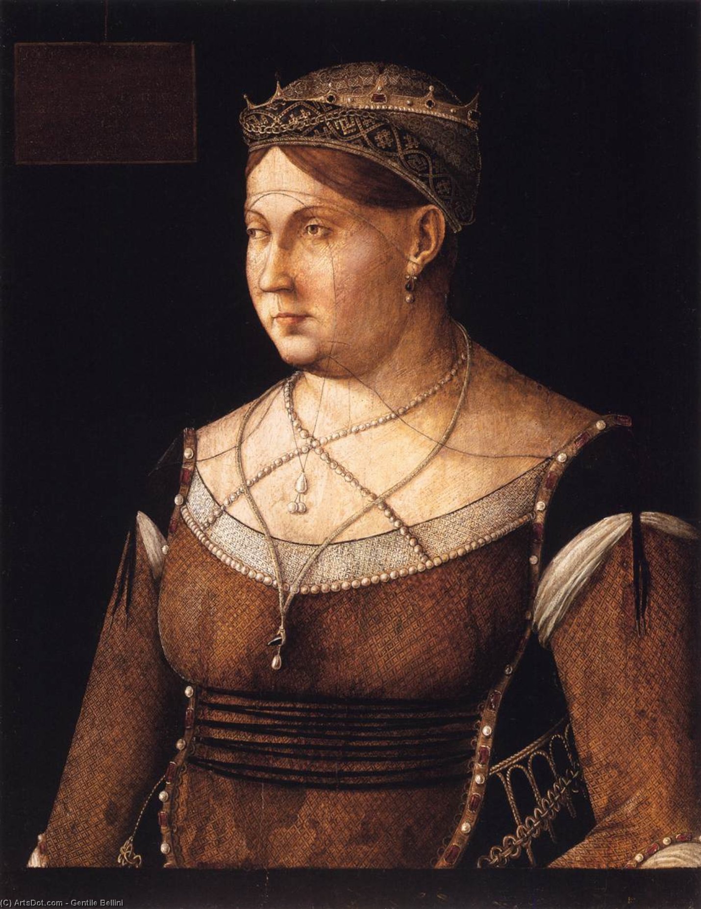 Portrait Of Caterina Cornaro, Queen Of Cyprus — Đendže Bellini