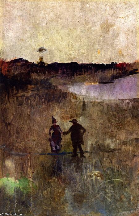 Landscape With Two Small Figures Richmond, New South Wales — Charles Edward Conder