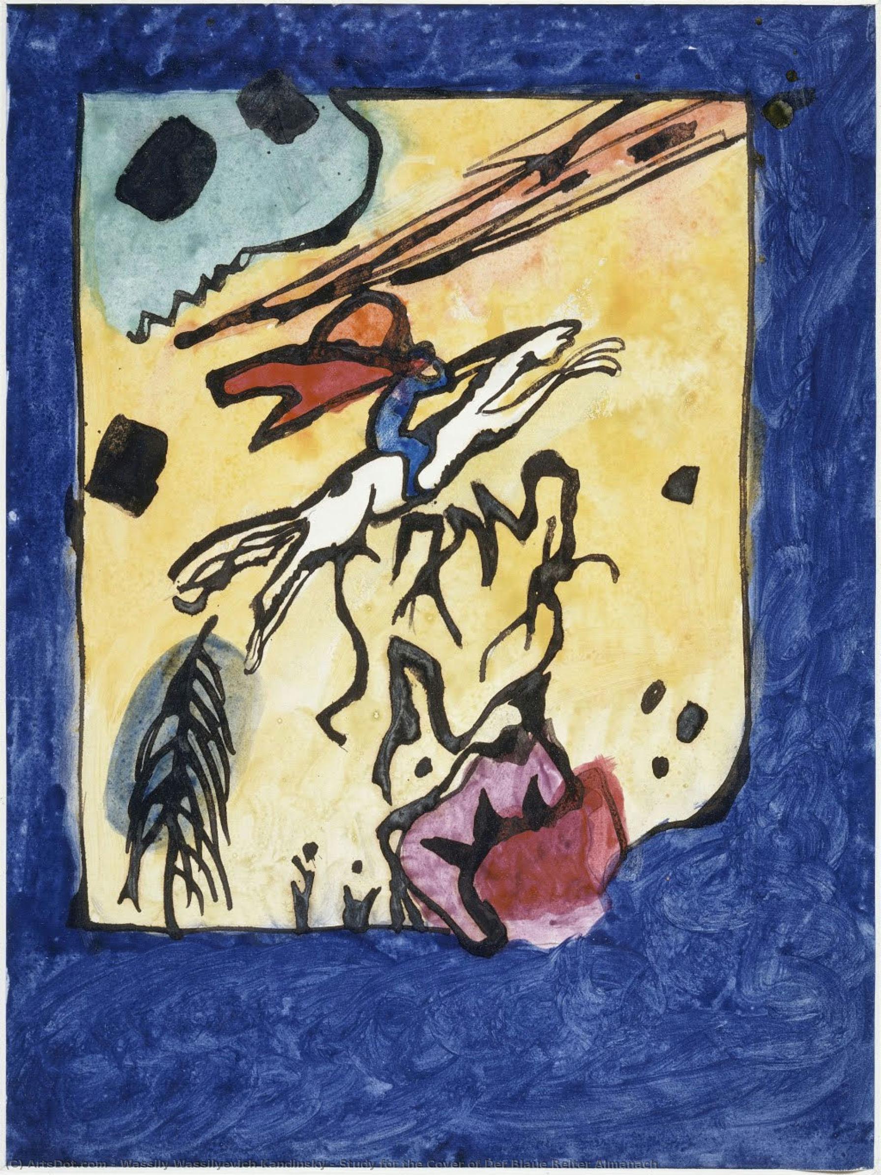Studie Für Das Cover Des Der Blaue Reiter Almanachs — Wassily Wassilyevich Kandinsky