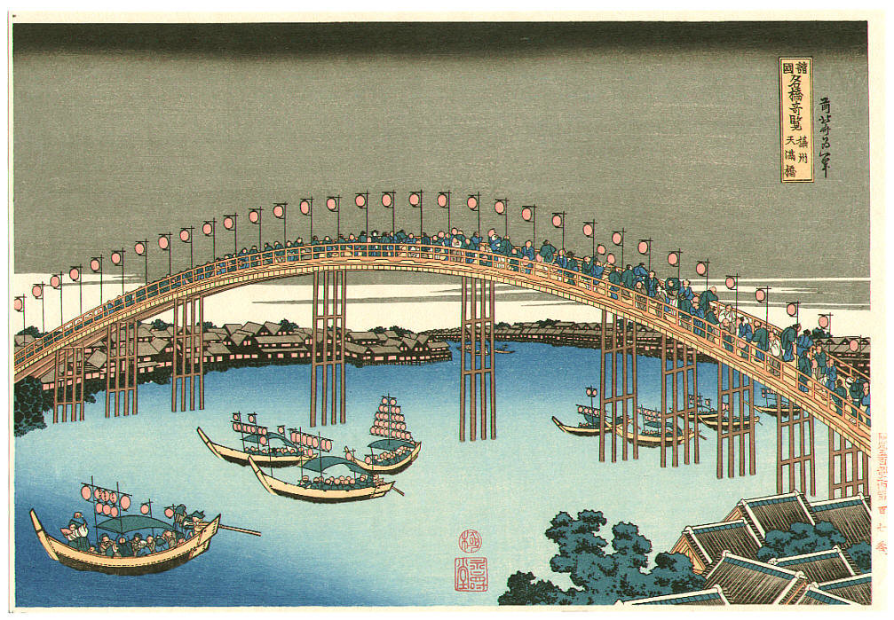 Tenma Bridge — Katsushika Hokusai