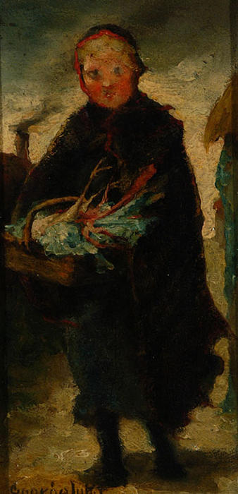 Girl With Basket Of Food — Џорџ Лукс