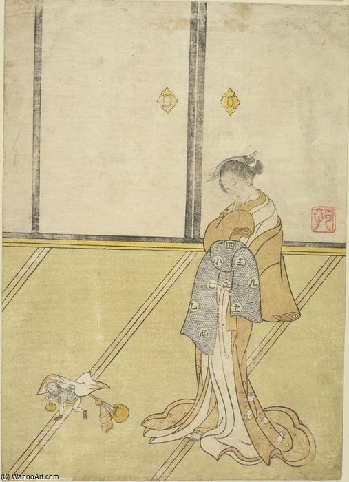 Courtesan With Shôki — Suzuki Harunobu