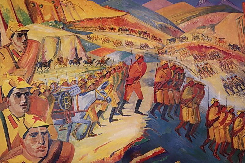 Mountainous March Of Armenian Units — Martiros Sarian