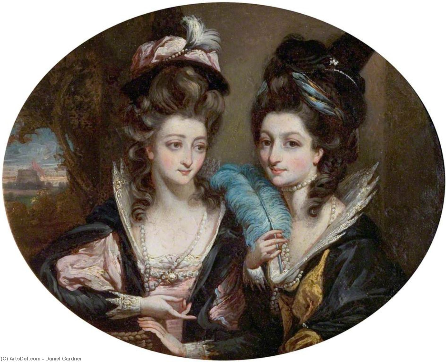 Mrs Gwynne And Mrs Bunbury As The Merry Wives Of Windsor — Daniel Gardner