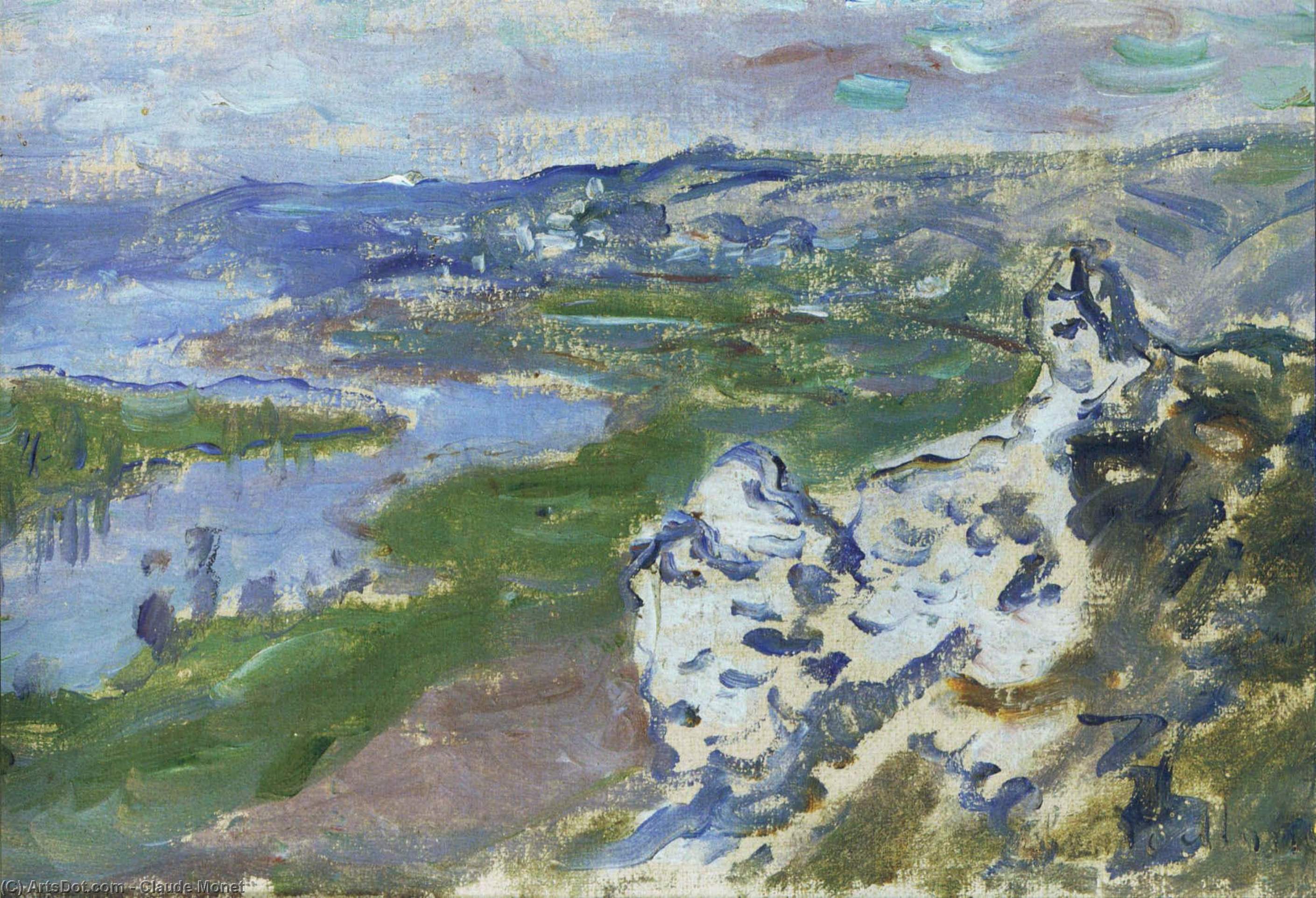 The Seine, Seen From The Heights Chantemesle — Claude Monet