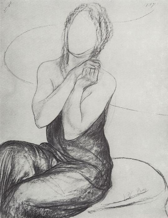 Drawing A Picture Of The Witch — Kuzma Petrov-vodkin