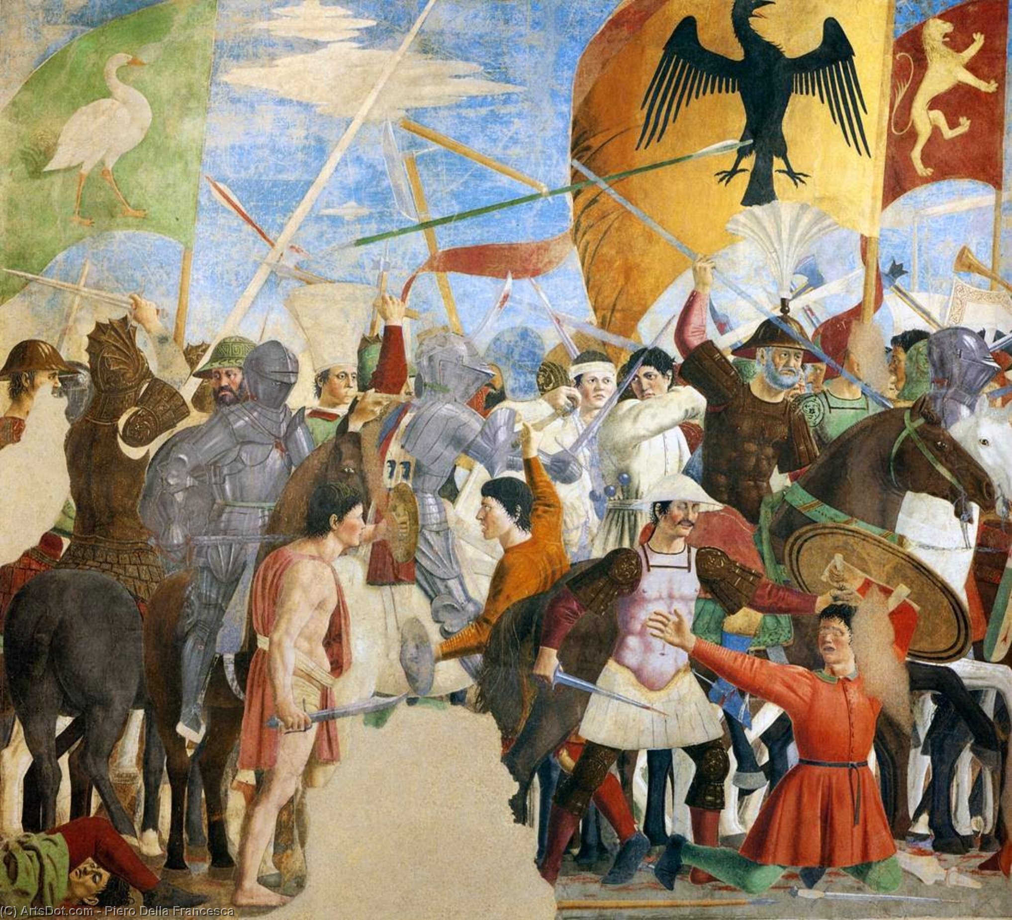 8. Schlacht Zwischen Herakleios Und Chosroes (detail) — Piero Della Francesca