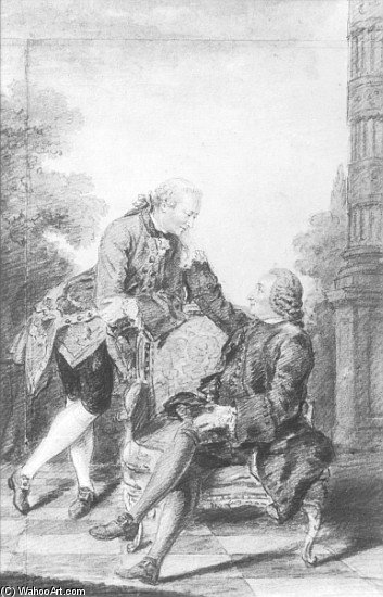 Nis Diderot And Melchior — Louis (carrogis) De Carmontelle