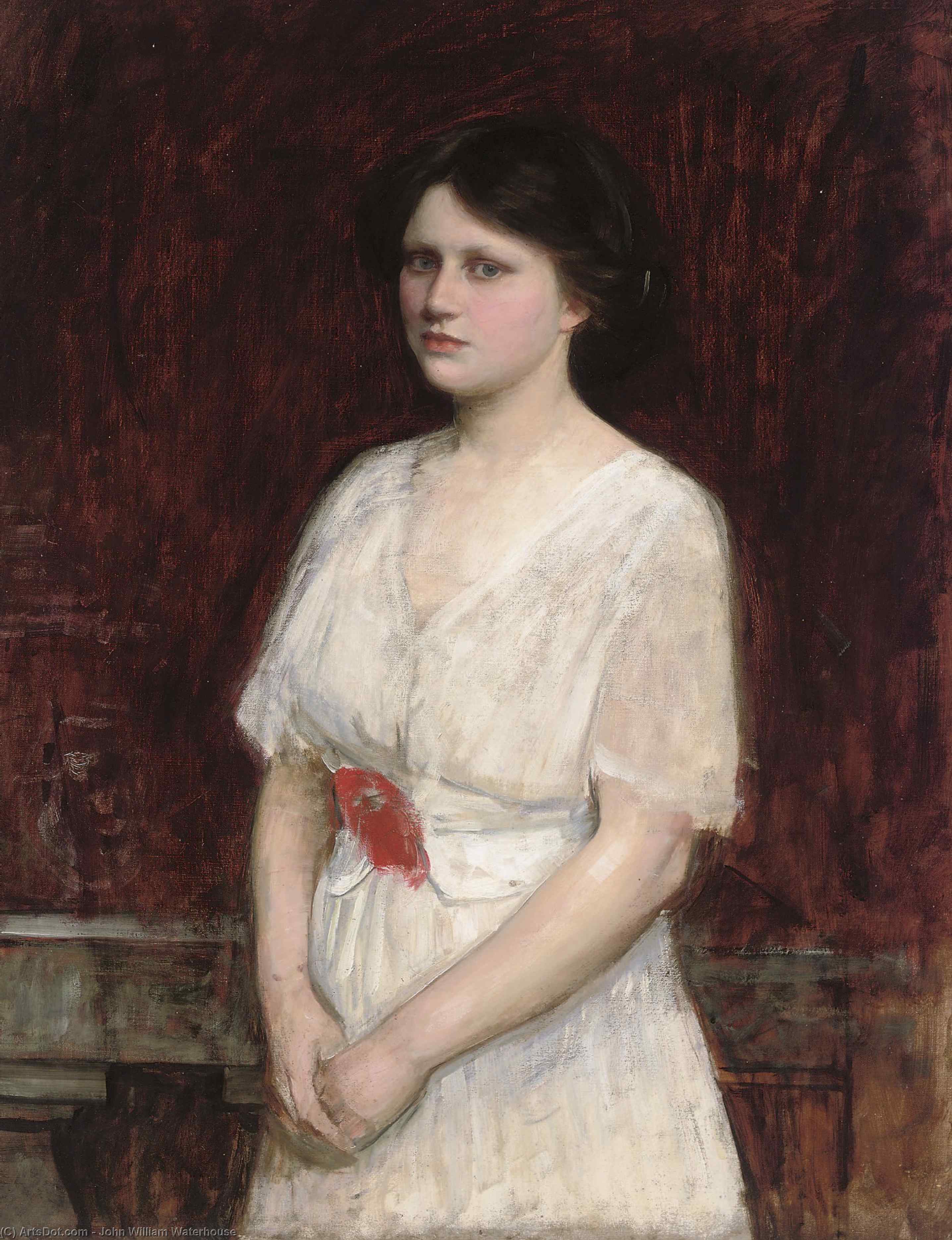 Portrait Of Miss Claire Kenworthy — John William Waterhouse