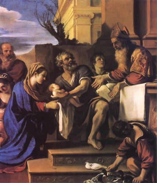 The Presentation Of Jesus In The Church — Guercino