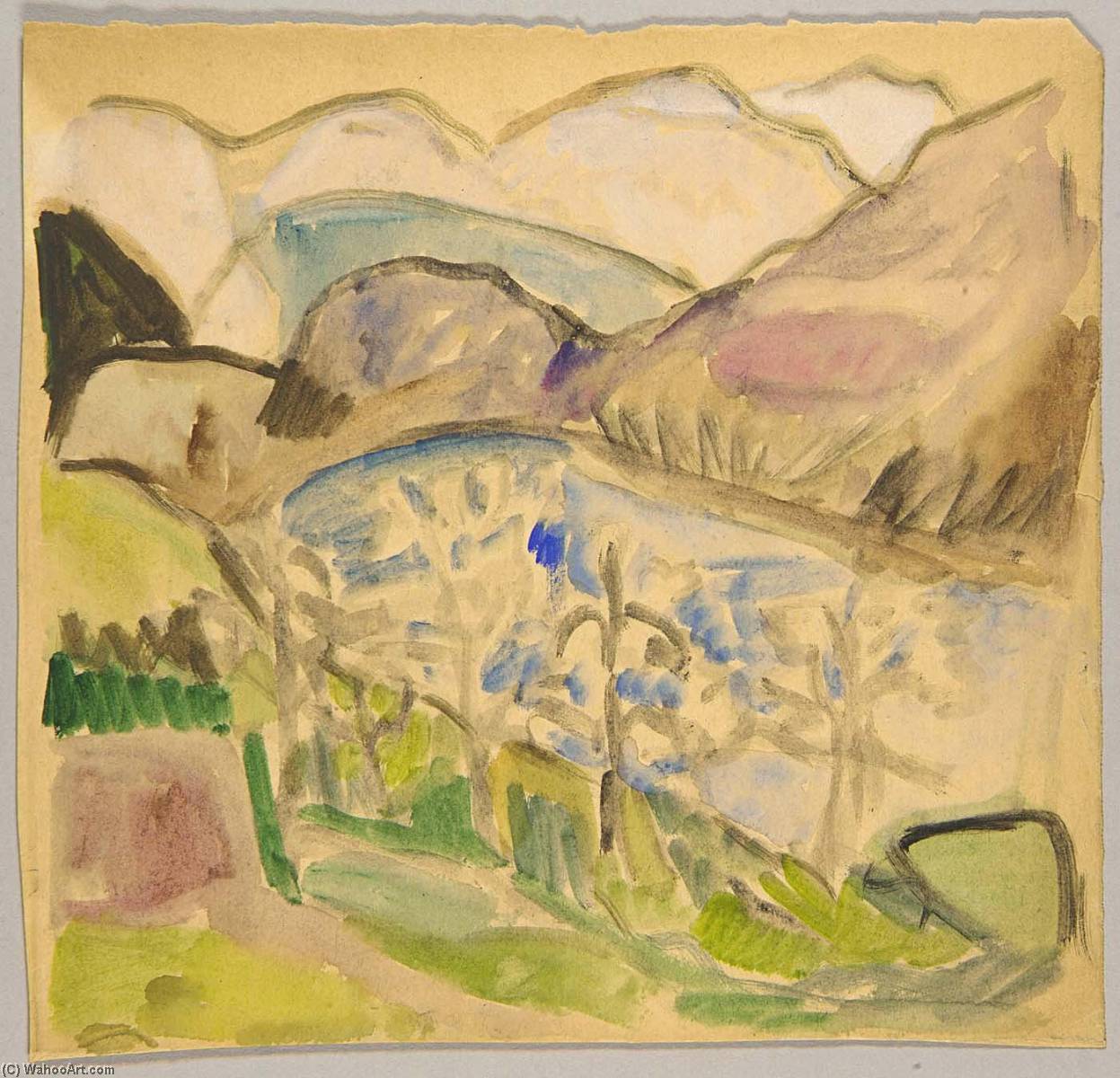 Trees, Fjord And Mountains, Norway — William H. Johnson