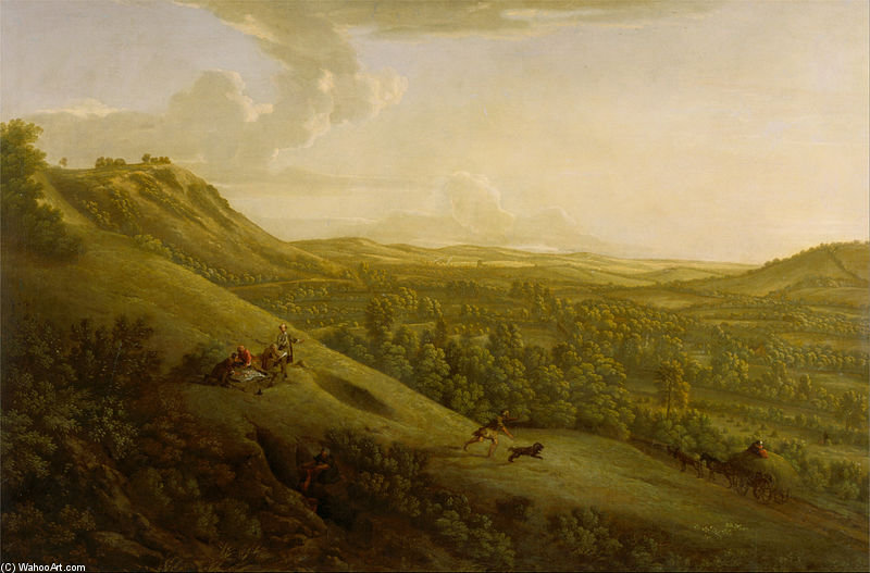Box Hill, Surrey, With Dorking In The Distance — George Washington Thomas Lambert