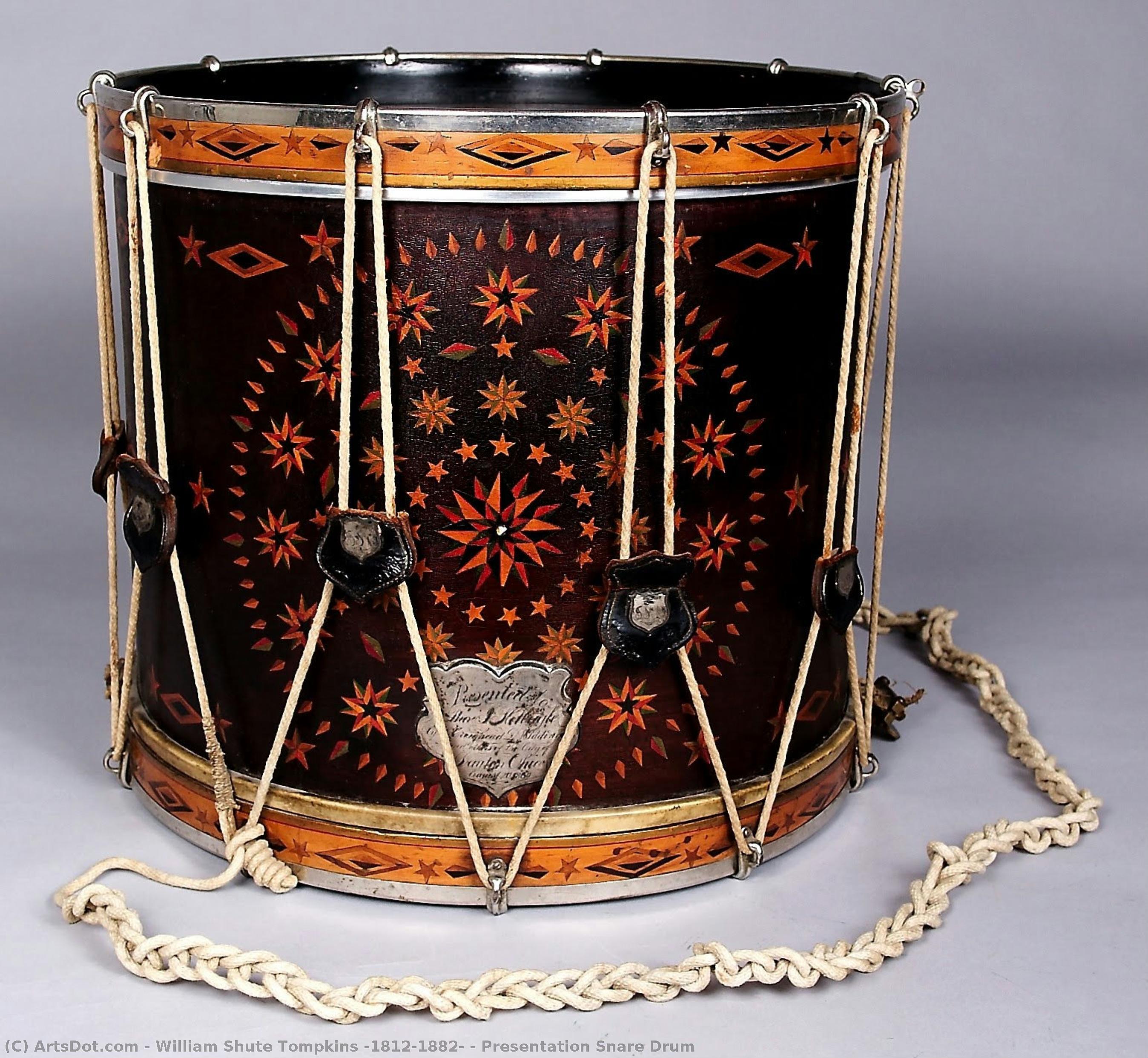 Presentation Snare Drum — William Shute Tompkins (1812-1882)