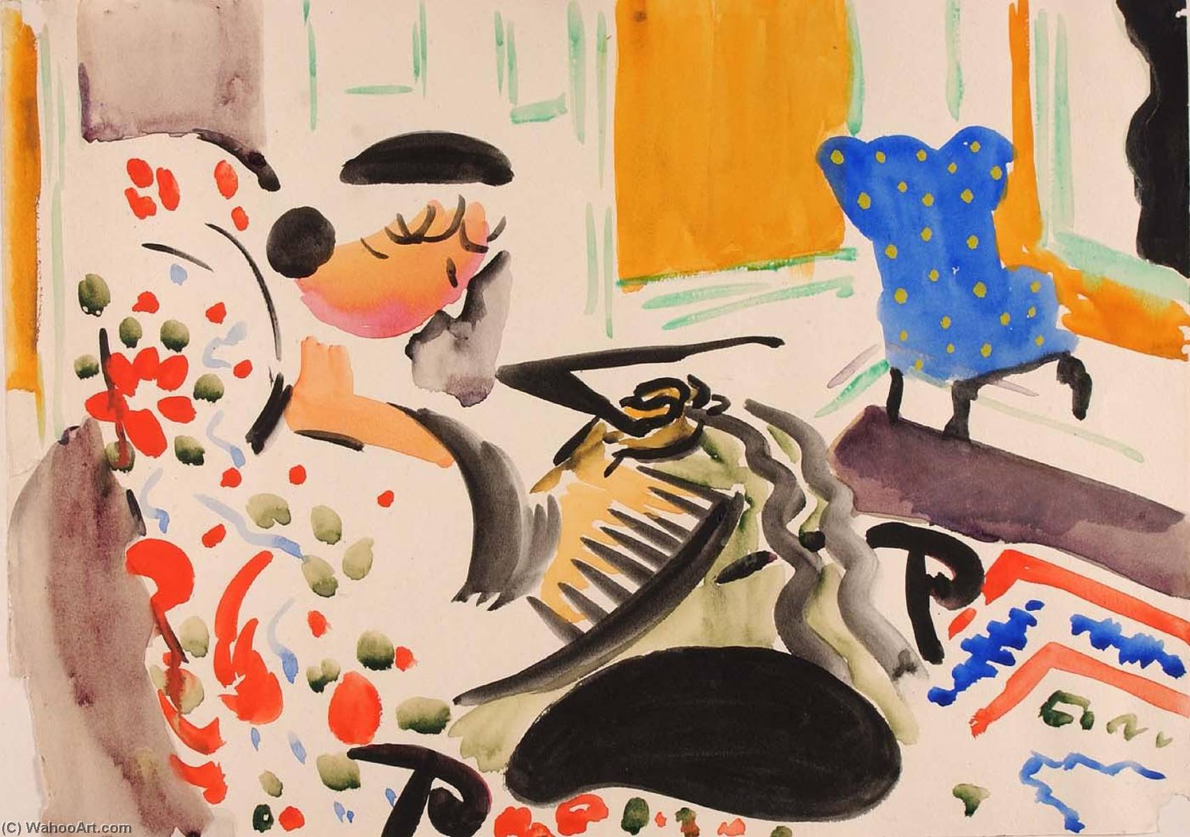 Calligraphic Interior — Henry Lyman Saÿen