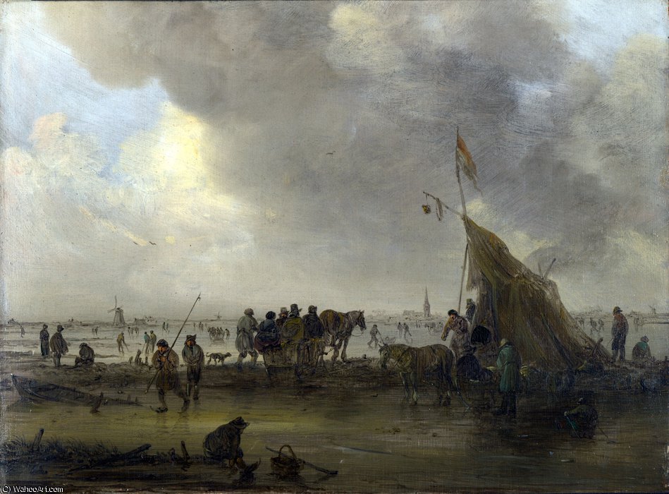 A Scene On The Ice — Jan Jozefszoon Van Goyen