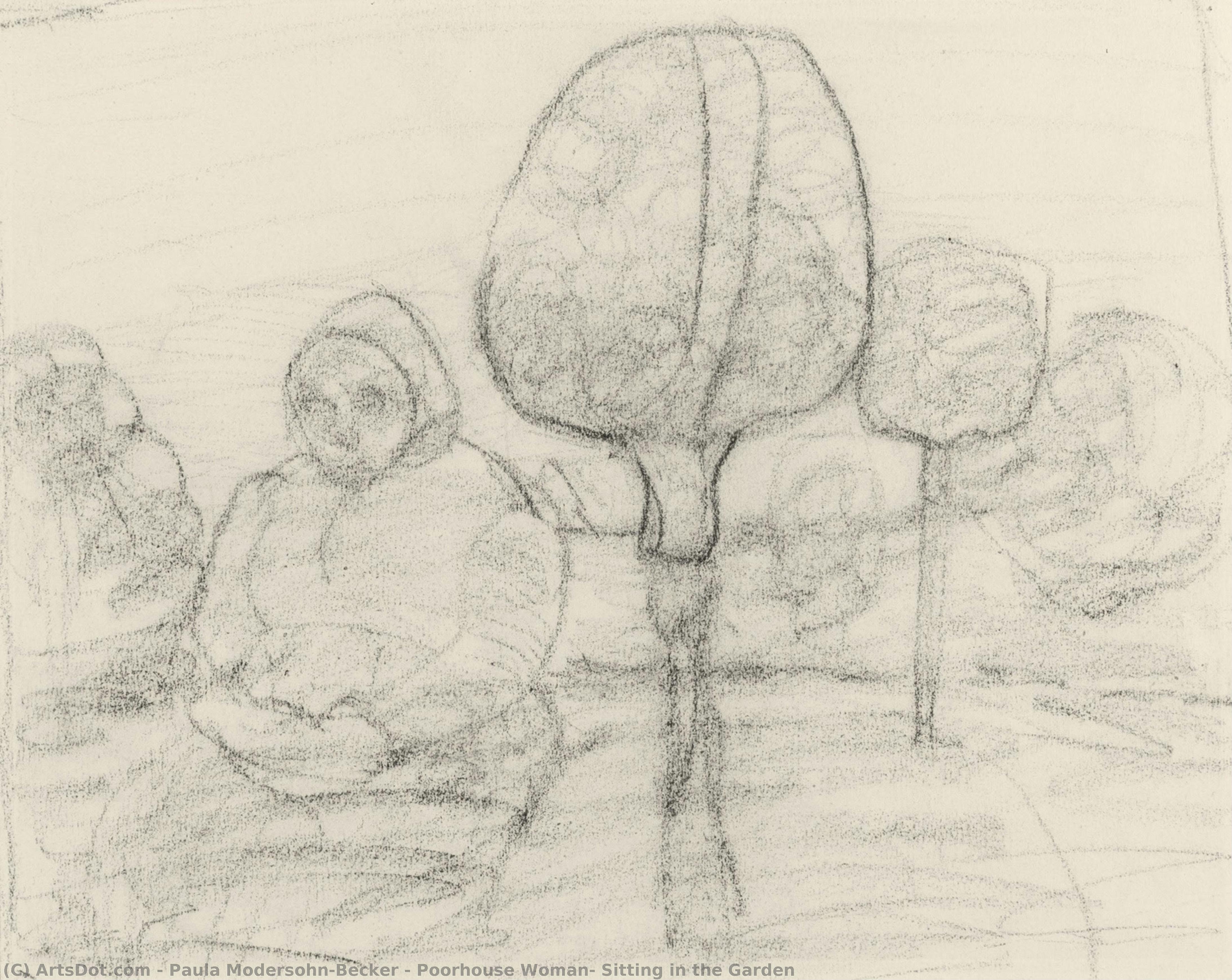 Poorhouse Woman, Sitting In The Garden — Paula Modersohn-becker