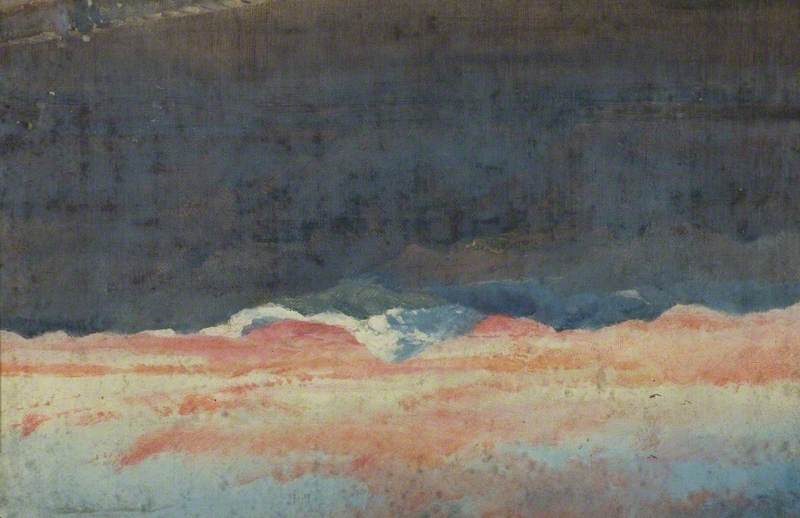 Sunset Over Snow Capped Mountains — George Hornblower Simms