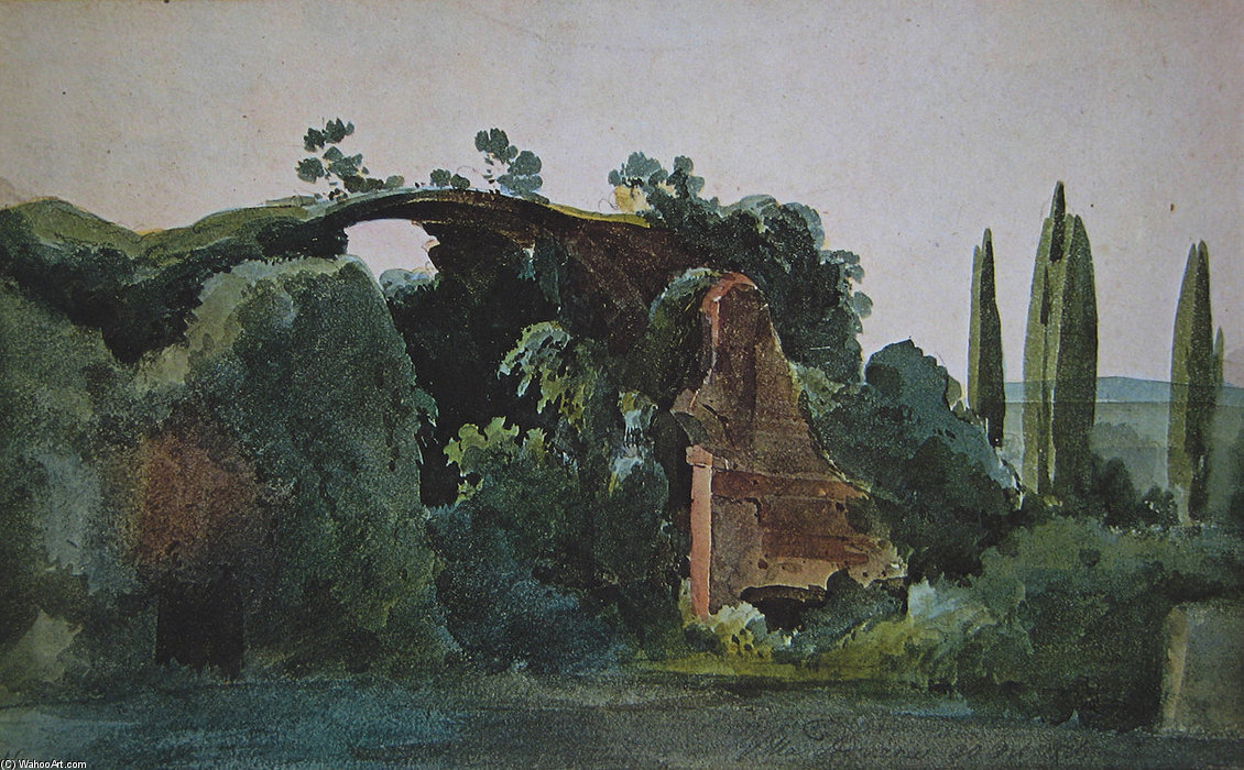 Ruinen Der Villa Hadriana Bei Tivoli — Ernst Fries