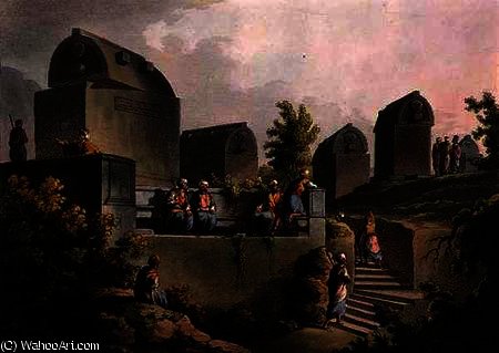 Sarcophagi And Sepulchres At The Head Of The Harbour At Cacamo — Luigi Mayer