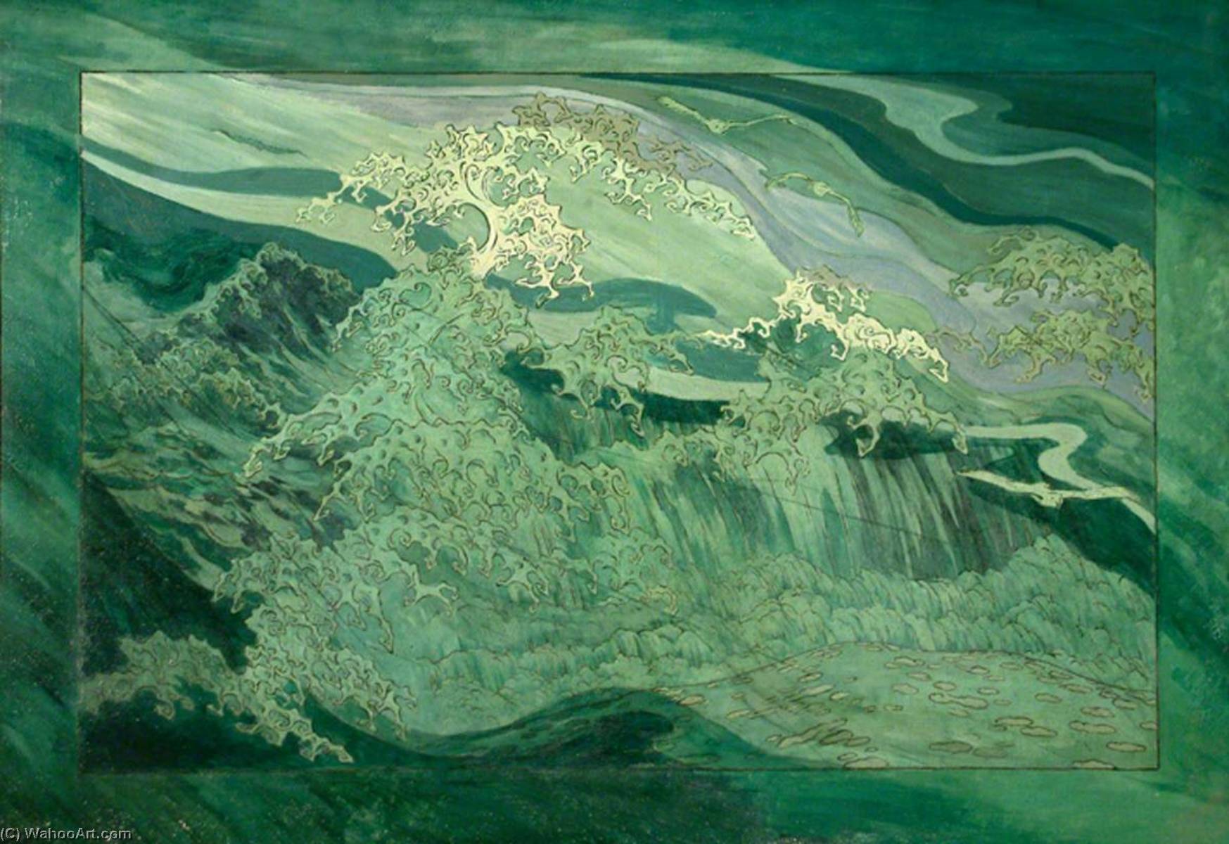 Painting Of Waves — Sidney Herbert Sime