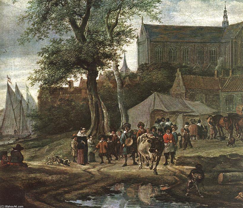 Tavern With May Tree (detail) — Jacob Salomonsz Ruysdael